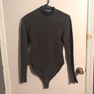 Faux turtle neck body suit